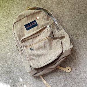 Jansport Tan Corduroy Backpack